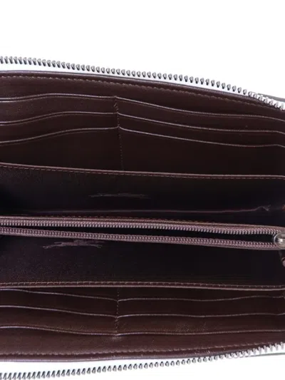 Pre-owned Longchamp Leather Long Wallet In Blue