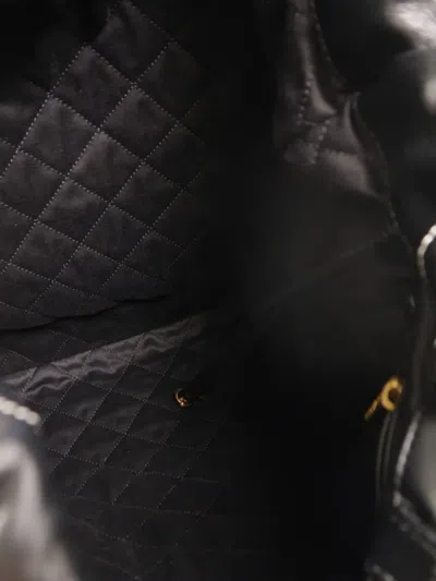 Pre-owned Chanel 22 Quilted Backpack In Black
