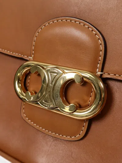 Celine Medium Maillon Triomphe Shoulder Bag In Brown