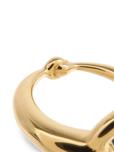 Pre-owned Hermes Interlocking Scarf Ring In Gold