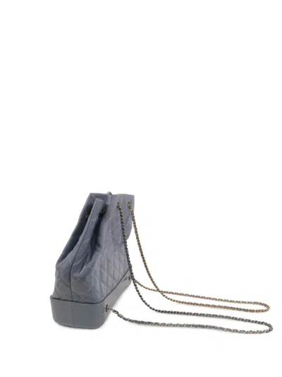 Chanel Gabrielle Quilted Backpack In Blue