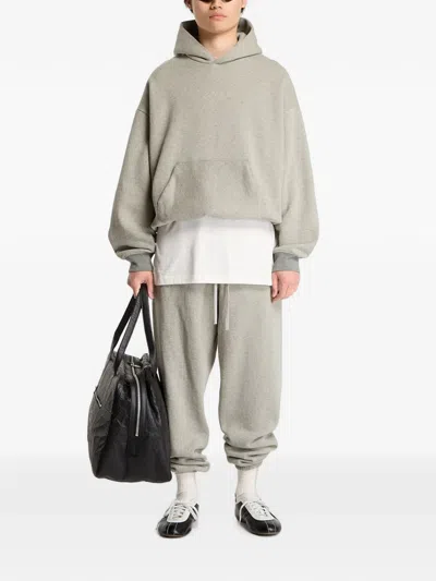 Essentials Drawstring Track Pants In Gray