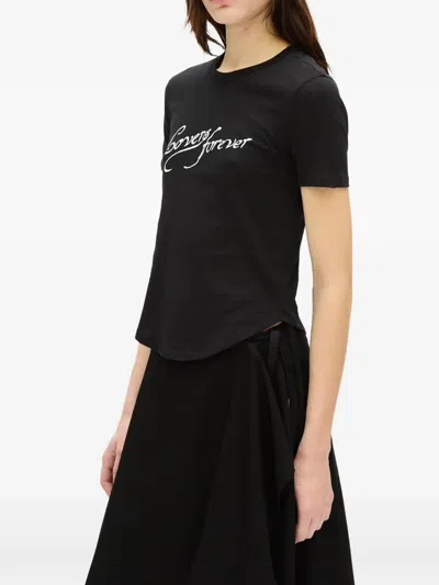 Ann Demeulemeester Floor Micro T-shirt In Black