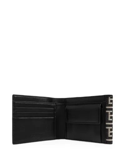 Balmain Monogram Canvas Wallet In Multi