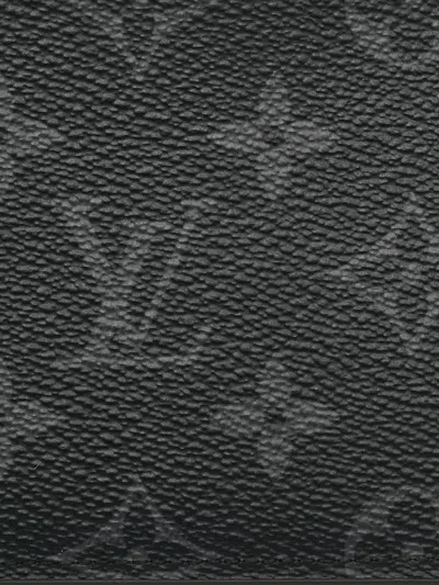 Pre-owned Louis Vuitton Slender Monogram Eclipse Bifold Wallet In Black