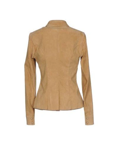 Shop Drome Solid Color Shirts & Blouses In Sand