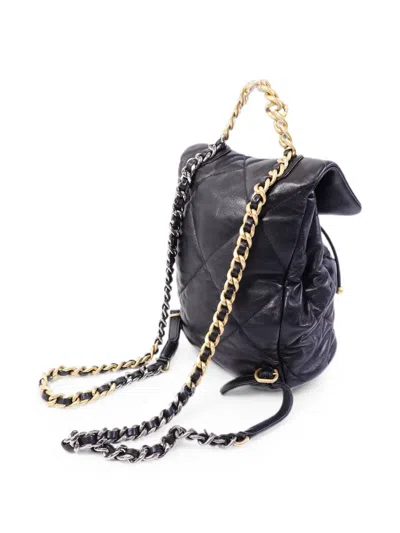 Chanel 19 Cc Turn-lock Backpack In Black