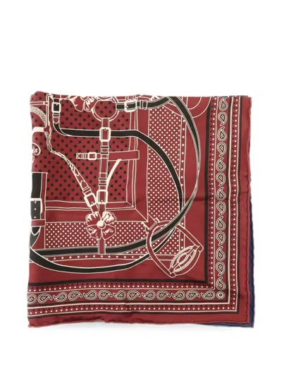 Pre-owned Hermes Silk Scarf In Blue