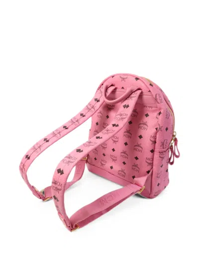 Pre-owned Mcm Stark Backpack In Pink