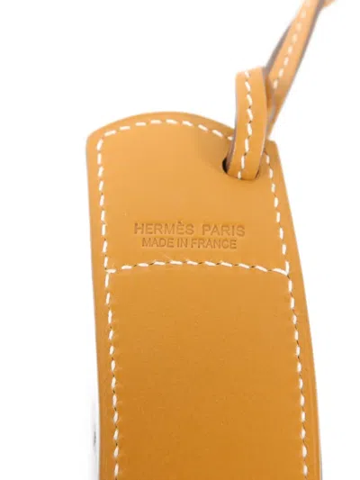 Pre-owned Hermes Paddock Boot Leather Charm In Neutral