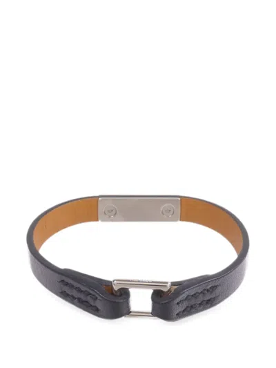 Pre-owned Hermes 2014 Rivale Mini Bracelet In Silver