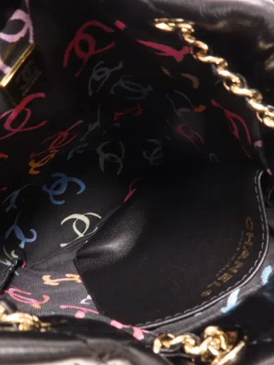 Pre-owned Chanel Quilted Backpack In Black