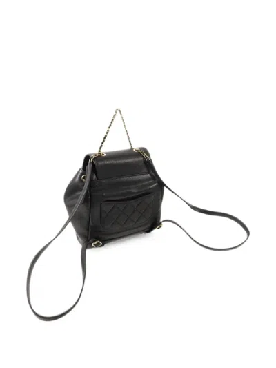 Pre-owned Chanel Affinity Backpack In Black