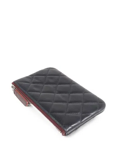 Pre-owned Chanel Interlocking-cc Wallet In Blue