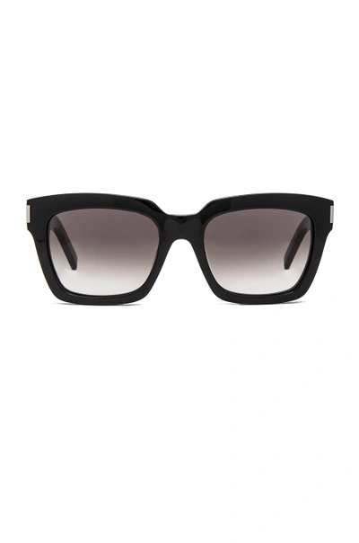 Shop Saint Laurent Bold 1 Sunglasses In Black & Grey