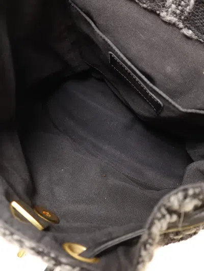 Pre-owned Chanel Duma Cc Turn-lock Backpack In Black