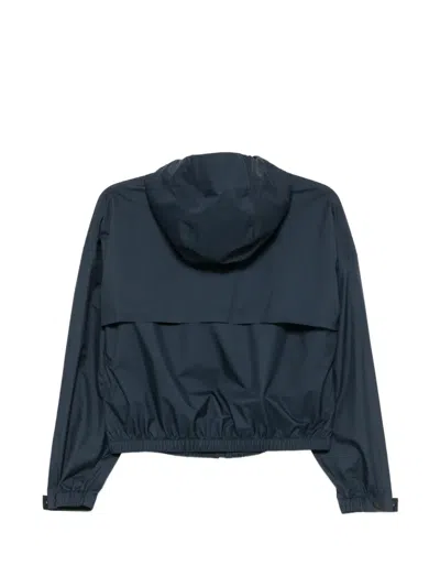 Alphatauri Hooded Elasticated-hem Jacket In Blue
