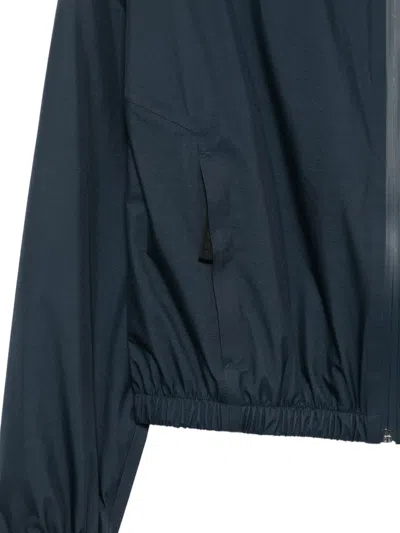 Alphatauri Hooded Elasticated-hem Jacket In Blue