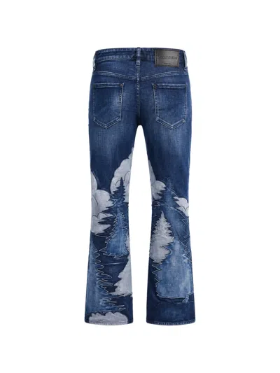 Dsquared2 Roadie Patchwork Jeans In Blue