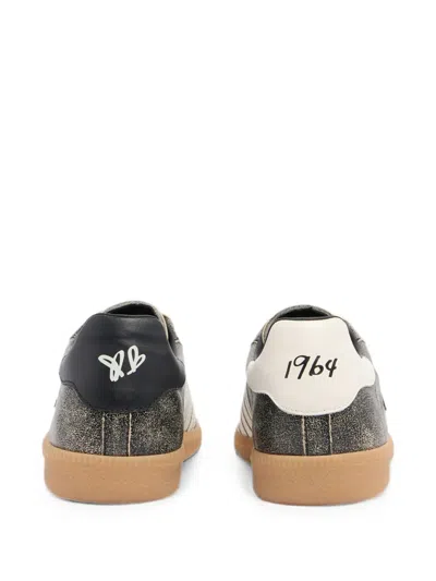 Dsquared2 Rebels Cracked-effect Sneakers In Black