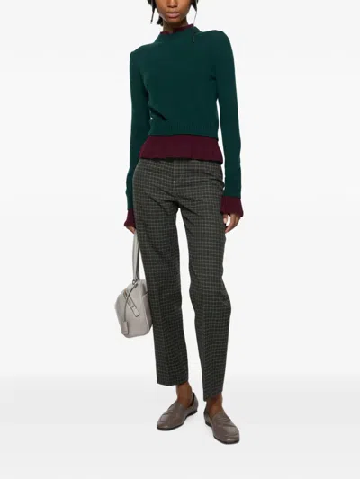 Acne Studios Ruffled Layered-effect Sweater In Multi