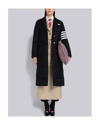Thom Browne Twill Back Loop 4-stripe Blazer In Brown