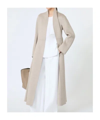 Max Mara Long-sleeved Coat In Brown
