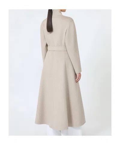 Max Mara Long-sleeved Coat In Brown