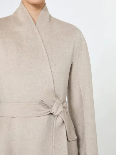 Max Mara Long-sleeved Coat In Brown