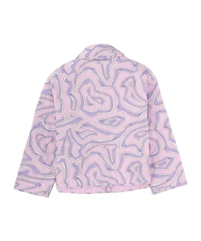 Pucci Printed Short Down Jacket In Purple