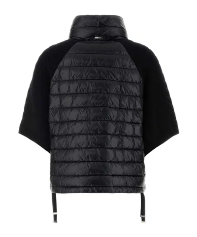 Herno Nylon Jacket Adjustable Straps High Collar In Black