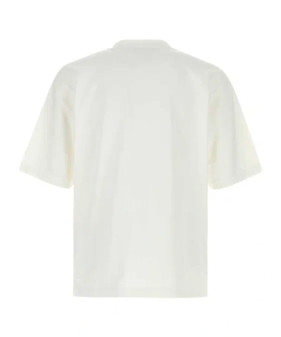 Dsquared2 Men White Crewneck T-shirt With Logo Lettering On The Front In Cotton Man In White