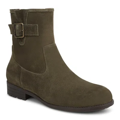Vionic Wide Width Jill Bootie In Green