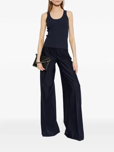 Max Mara Geripptes Editta Strick-tanktop In Blue