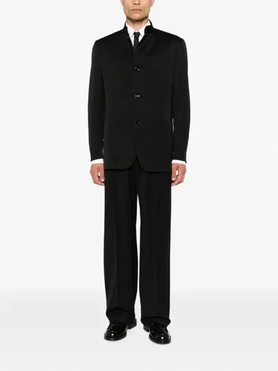 Lardini Button-fastening Blazer In Black