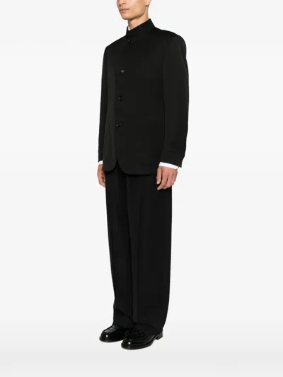 Lardini Button-fastening Blazer In Black