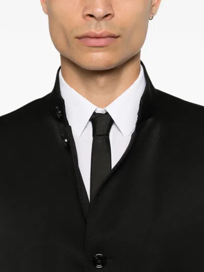 Lardini Button-fastening Blazer In Black