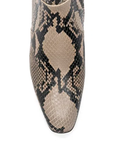Khaite Colt Python-embossed Leather Bootie In Brown