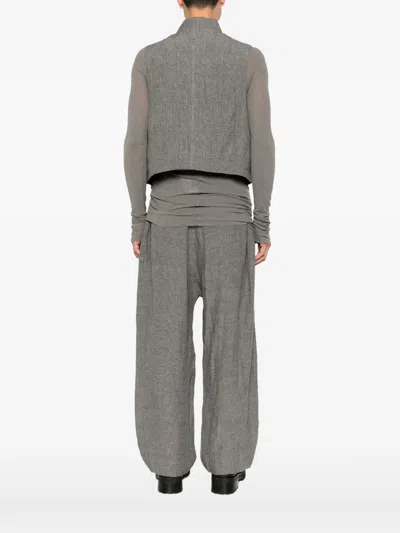 Ziggy Chen Check-pattern Waistcoat In Gray