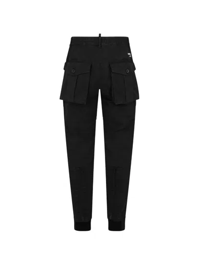 Dsquared2 Dan Cargo Trousers In Black