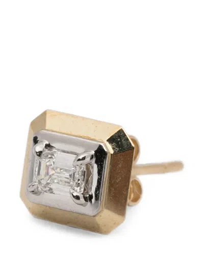 Rainbow K Stud Diamond Earring In Gold
