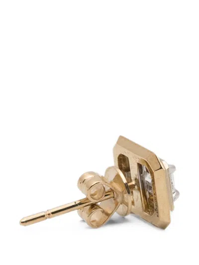 Rainbow K Stud Diamond Earring In Gold