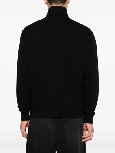 Dsquared2 Logo-print Half-zip Sweatshirt In Black