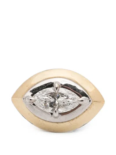 Rainbow K Stud Diamond Earring In Gold