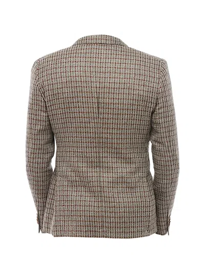 Corneliani Check-pattern Single-breasted Blazer In Neutral
