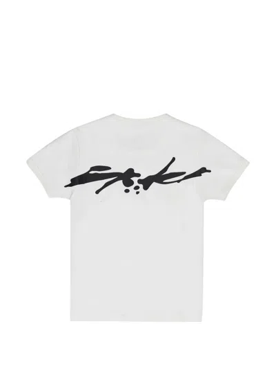 Sp5der Spider-print T-shirt In White