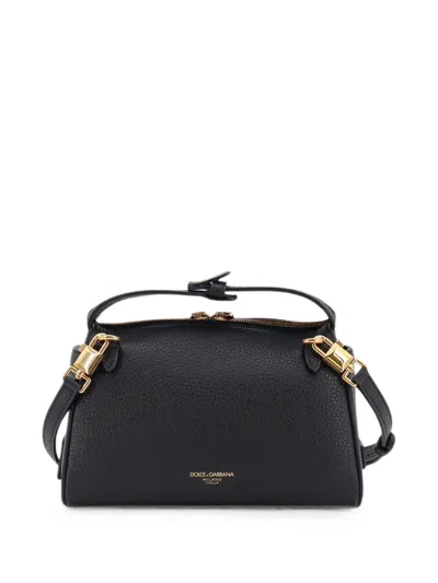 Dolce & Gabbana Vittoria Leather Belt Bag Shoulder Strap In Black