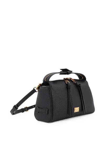 Dolce & Gabbana Vittoria Leather Belt Bag Shoulder Strap In Black