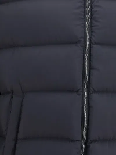 Herno Technical Down Jacket With Acrylic-coated Polyamide In Blue