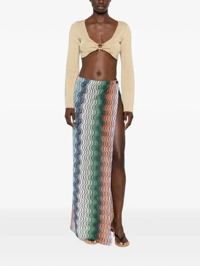 Missoni Chevron-pattern Maxi Beach Skirt In Multi